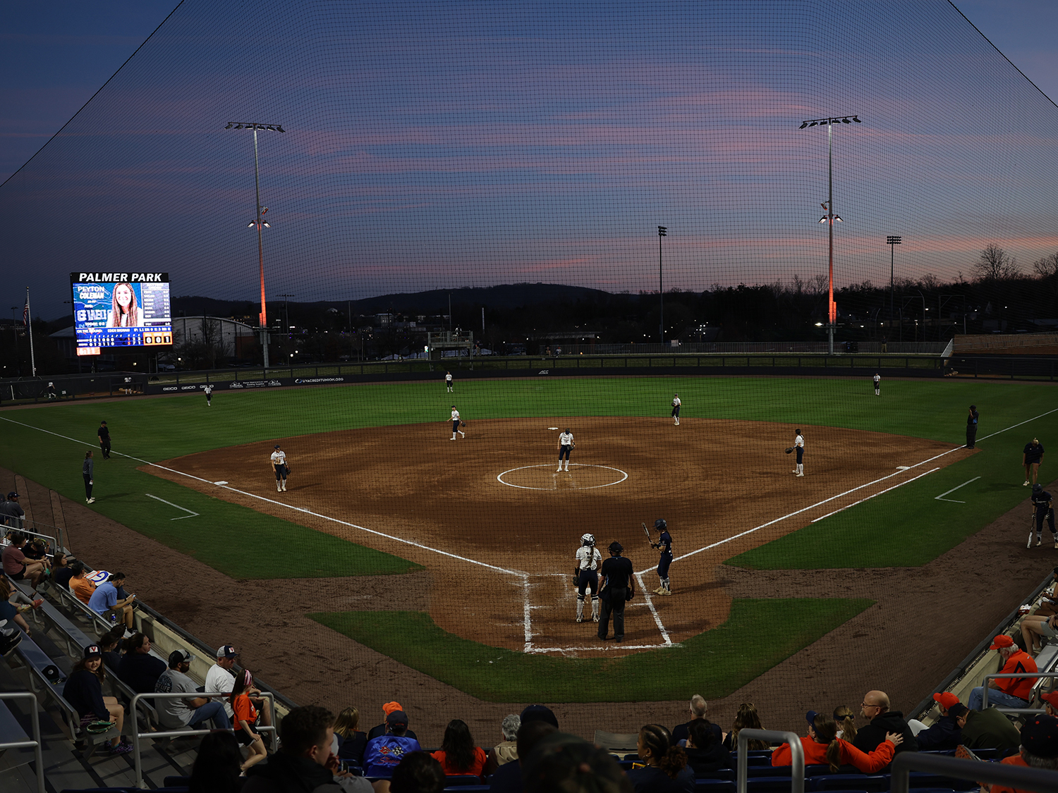 night game at uvas palmer park softball stadium built by jamerson lewis construction